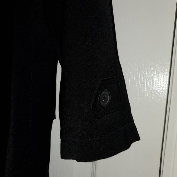 New York Harbor Black Overcoat/Raincoat - size 6 - Picture 3 of 5